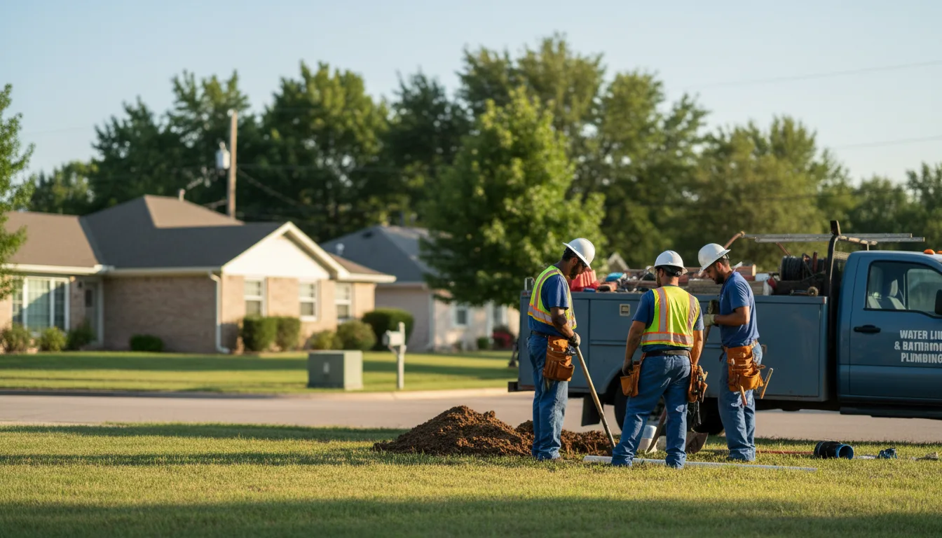 Residential water line and bathroom plumbing service in Hoskins, NE
